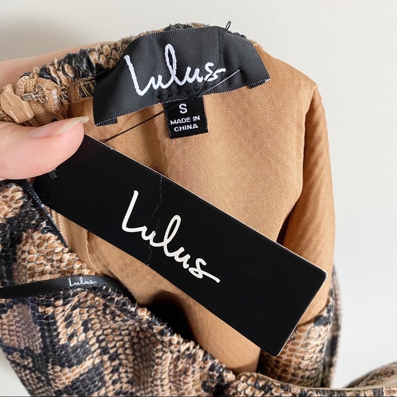 NWT Lulu's Wild Snake Vegan Leather Mini Dress - Picture 9 of 10